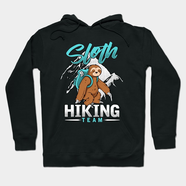 Sloth Hiking Team Hoodie by BDAZ